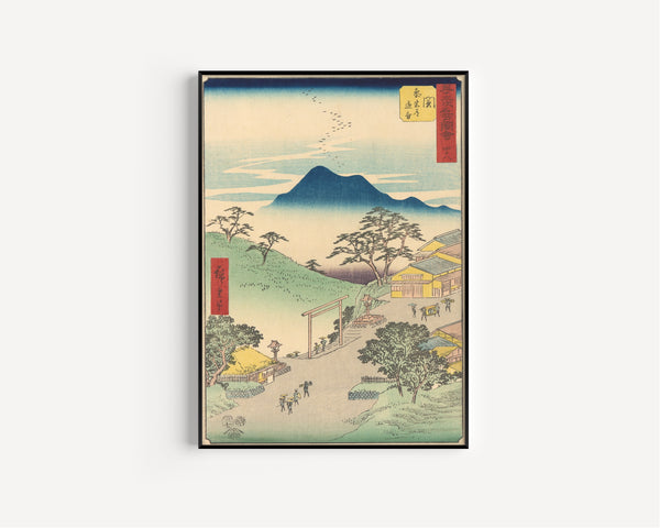 Utagawa Hiroshige — Famous Sights of the Fifty-three Stations: Seki | Japanese Woodblock Print (Ukiyo-e)