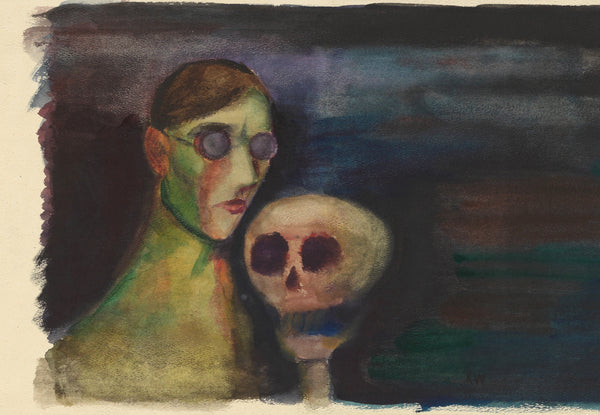 Karl Wiener — Selbstporträt mit dem Tod (Self-Portrait with Death) | Surreal Art Print