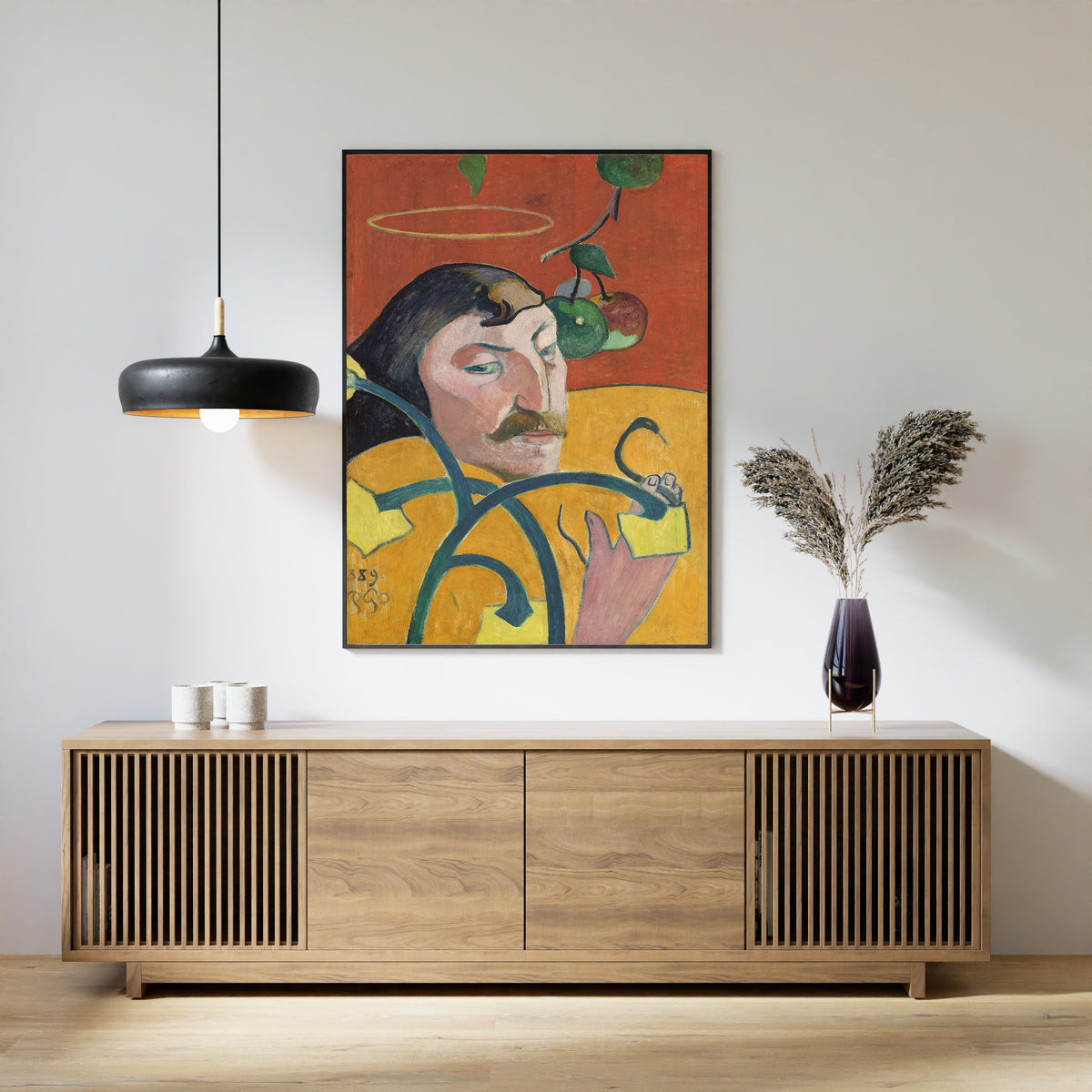Paul Gauguin — Self-Portrait with Halo and Snake | Fine Art Print