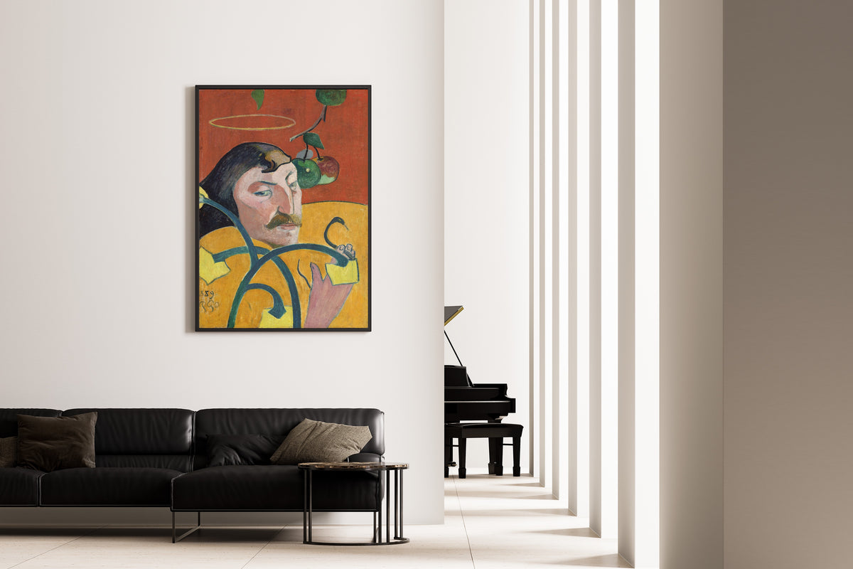 Paul Gauguin — Self-Portrait with Halo and Snake | Fine Art Print