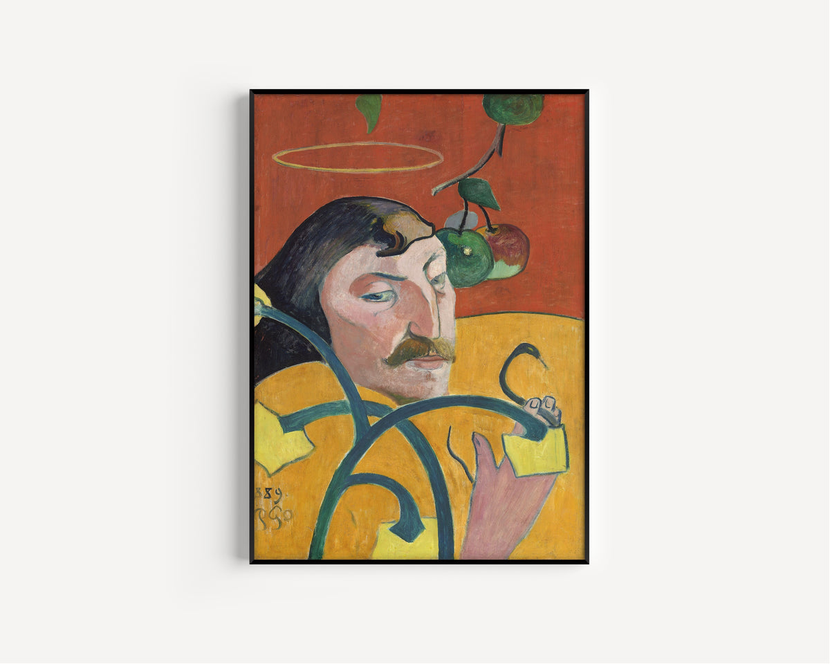 Paul Gauguin — Self-Portrait with Halo and Snake | Fine Art Print