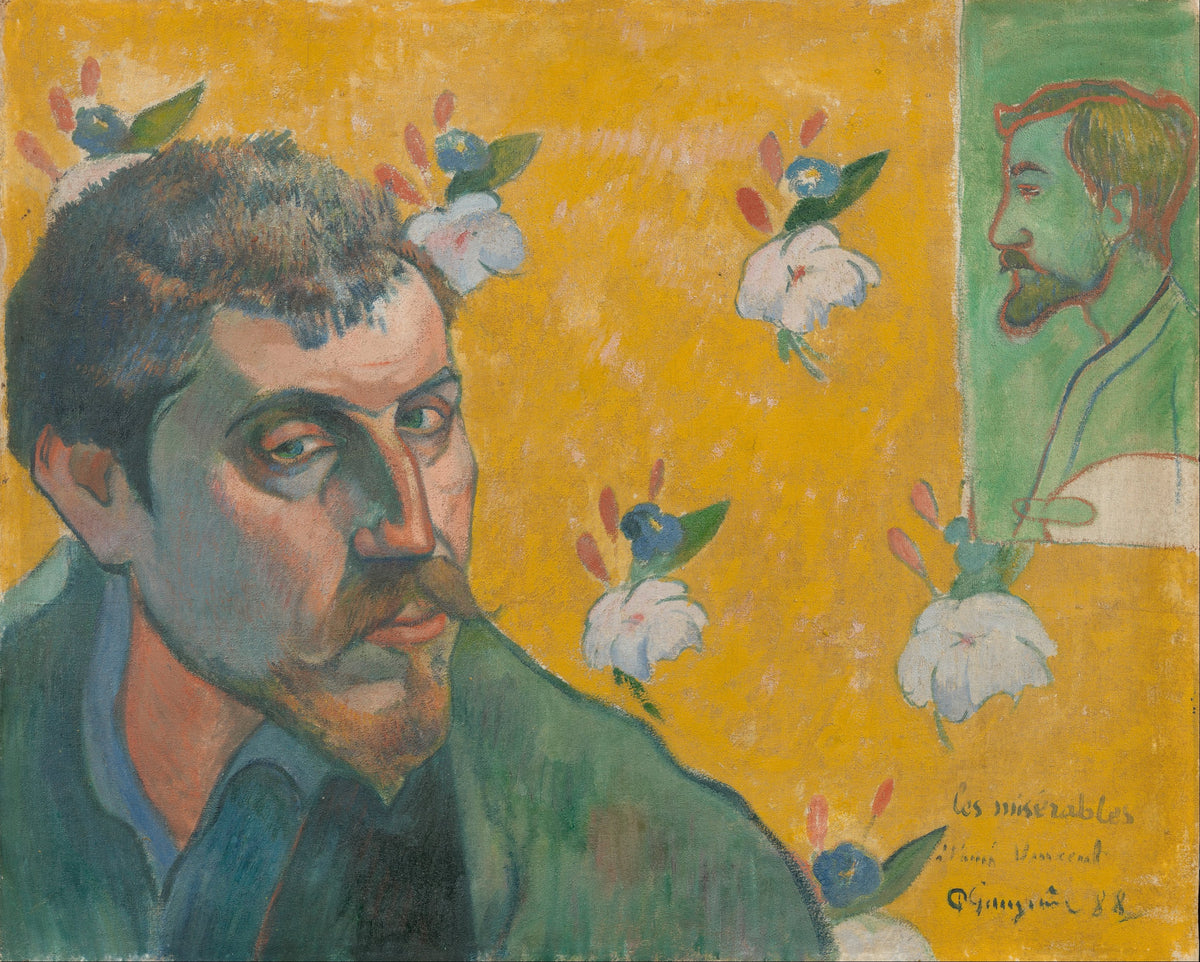 Paul Gauguin — Self-Portrait with Portrait of Émile Bernard (Les Misérables) | Fine Art Print