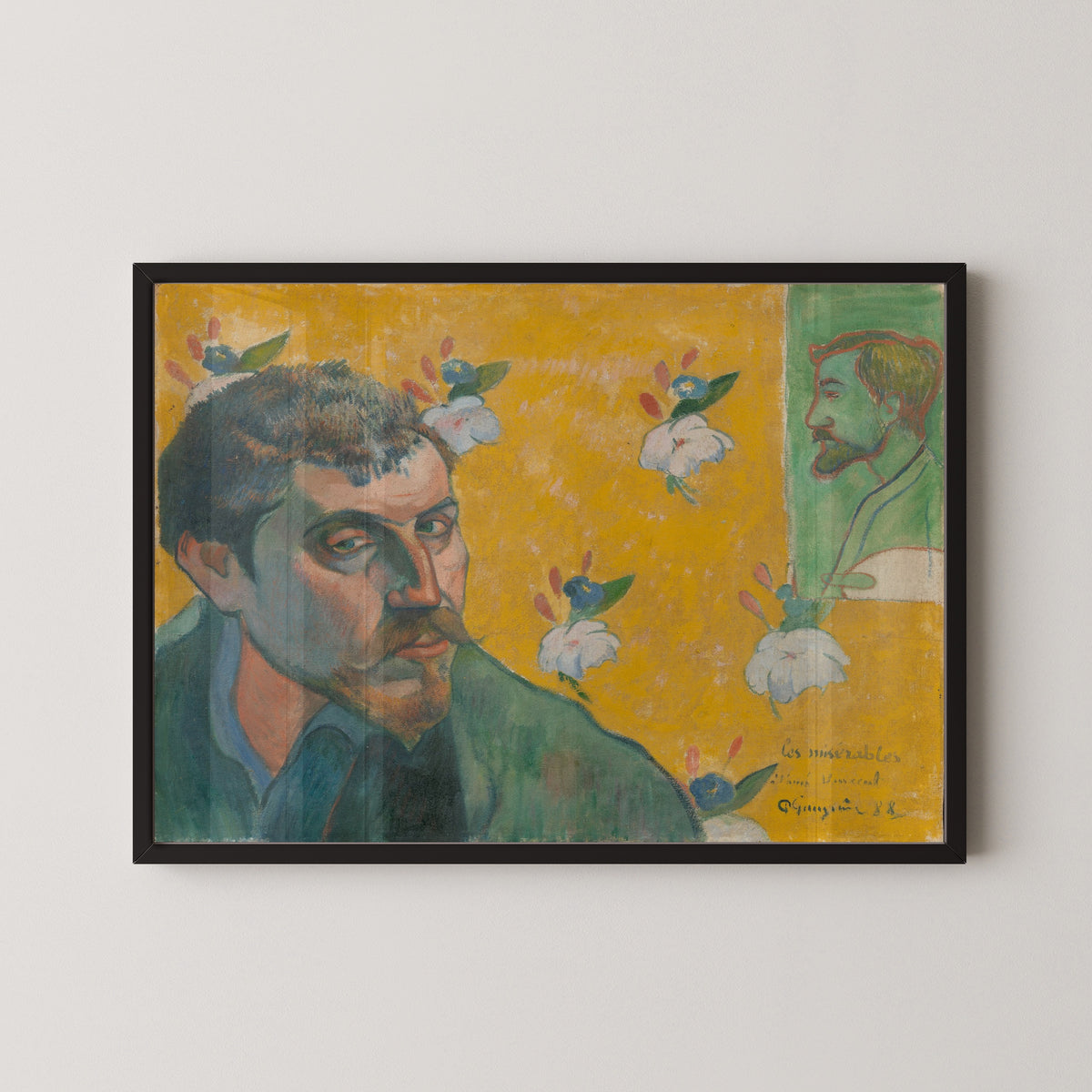 Paul Gauguin — Self-Portrait with Portrait of Émile Bernard (Les Misérables) | Fine Art Print