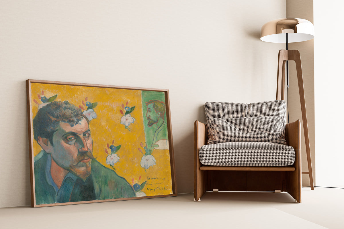 Paul Gauguin — Self-Portrait with Portrait of Émile Bernard (Les Misérables) | Fine Art Print