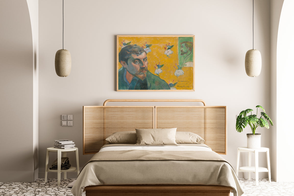Paul Gauguin — Self-Portrait with Portrait of Émile Bernard (Les Misérables) | Fine Art Print