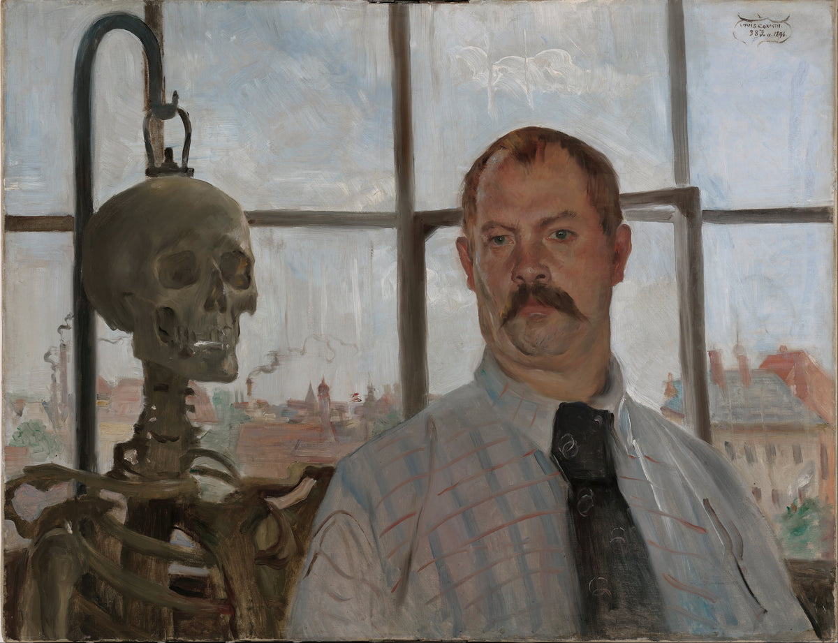 Lovis Corinth — Self-portrait with Skeleton | Fine Art Print