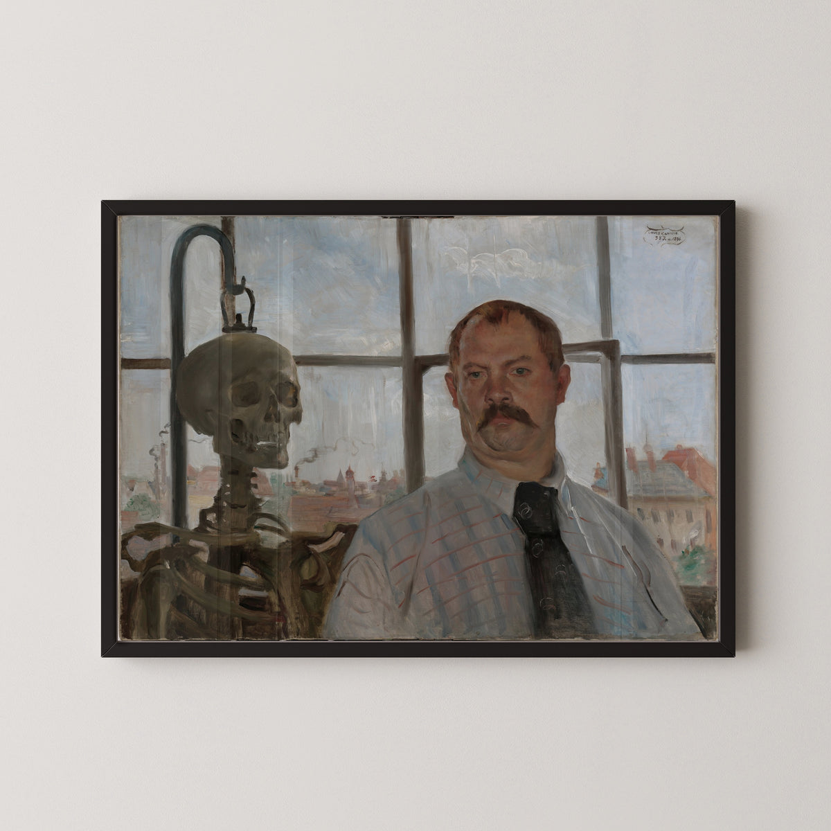 Lovis Corinth — Self-portrait with Skeleton | Fine Art Print