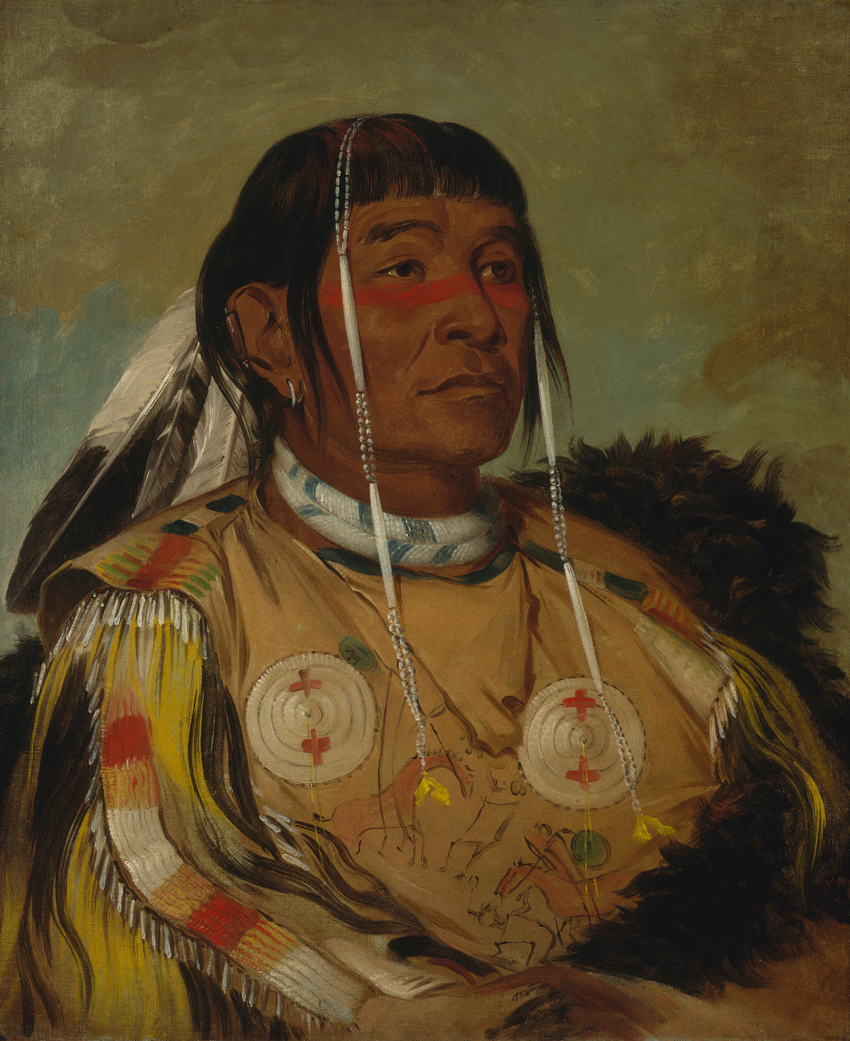 George Catlin — Sha-có-pay, The Six, Chief of the Plains Ojibwa | Western Art Print