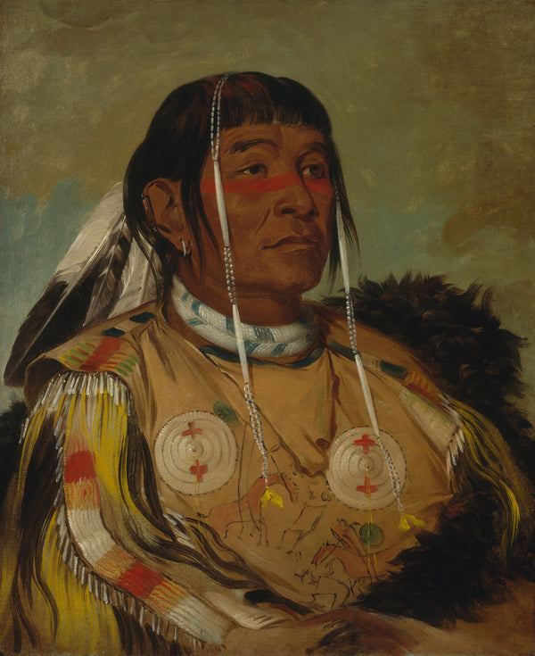 George Catlin — Sha-có-pay, The Six, Chief of the Plains Ojibwa | Western Art Print