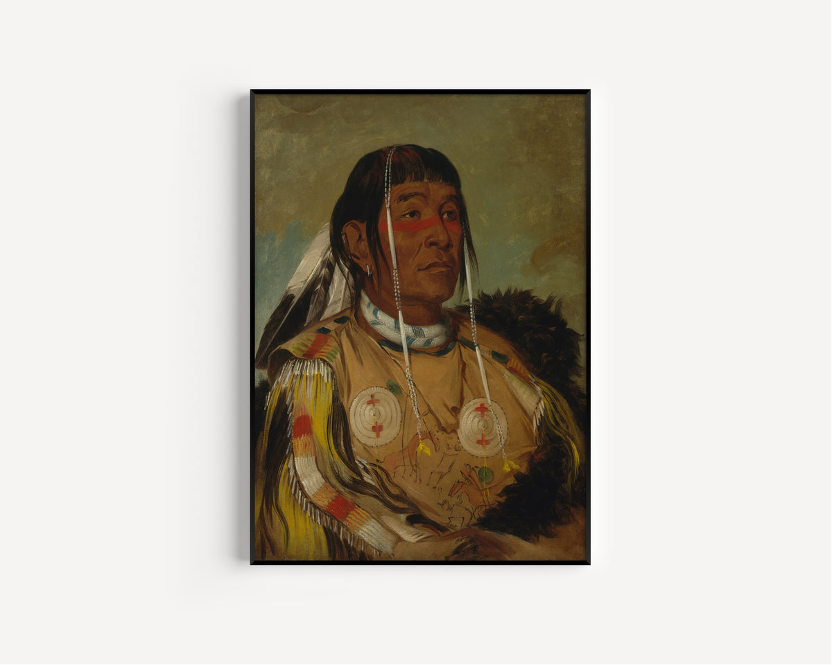 George Catlin — Sha-có-pay, The Six, Chief of the Plains Ojibwa | Western Art Print