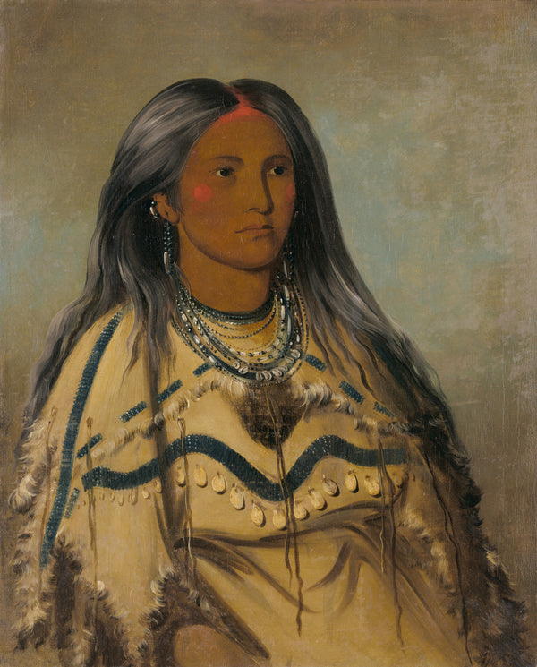 George Catlin — Sha-kó-ka, Mint, a Pretty Girl | Western Art Print