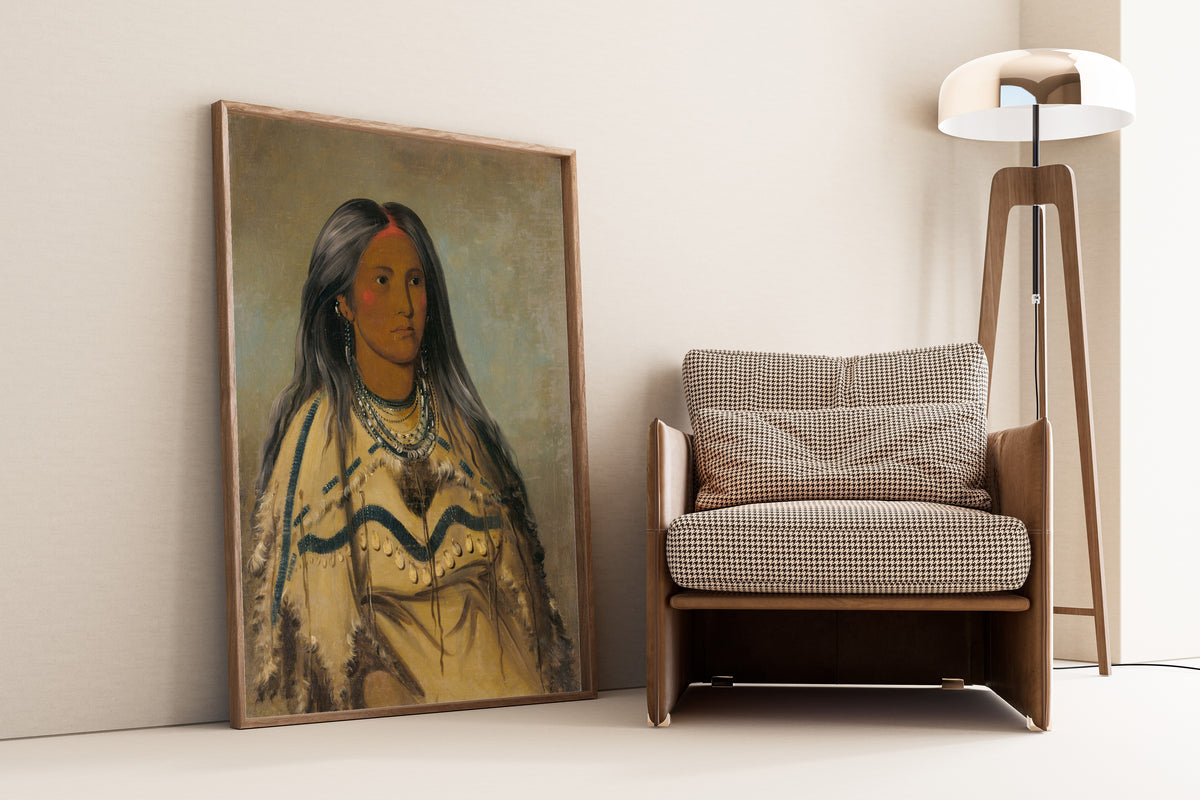 George Catlin — Sha-kó-ka, Mint, a Pretty Girl | Western Art Print
