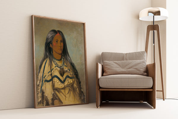 George Catlin — Sha-kó-ka, Mint, a Pretty Girl | Western Art Print
