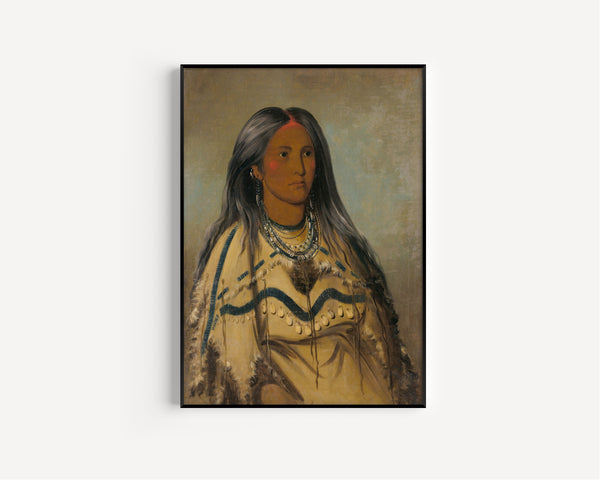 George Catlin — Sha-kó-ka, Mint, a Pretty Girl | Western Art Print