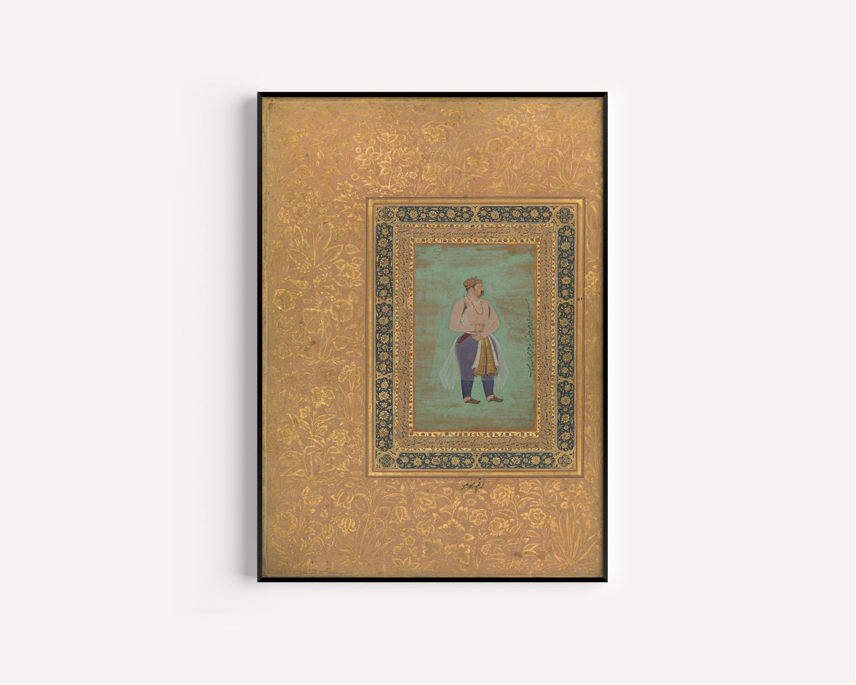 Manohar — Shah Jahan Album: Portrait of Prince Danyal | Mughal Painting Art Print