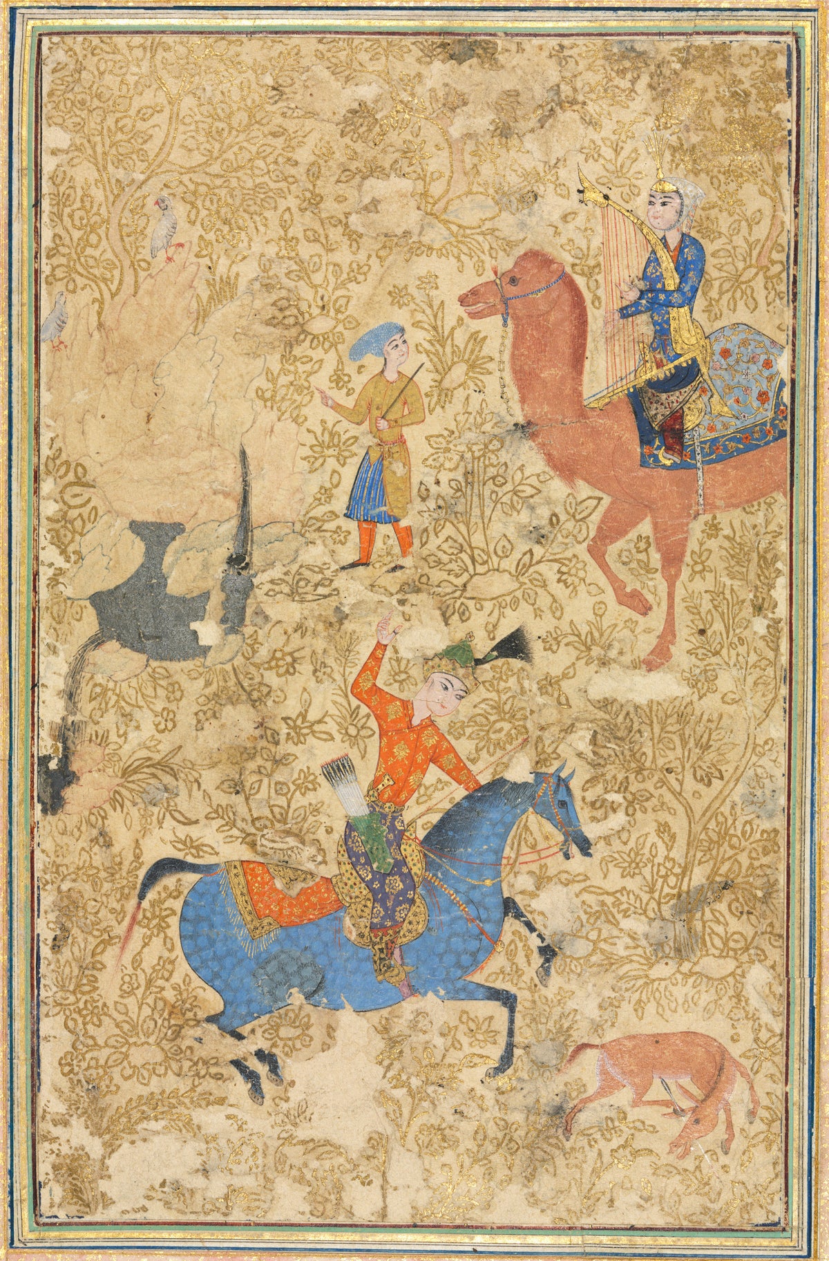 Shahnama: Bahram Gur and Azada | Persian Miniature Art Print