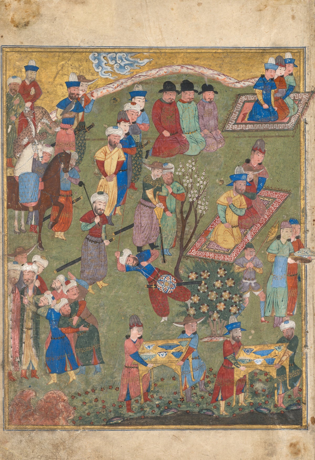 Shahnama: Royal Reception in a Landscape | Persian Miniature Art Print