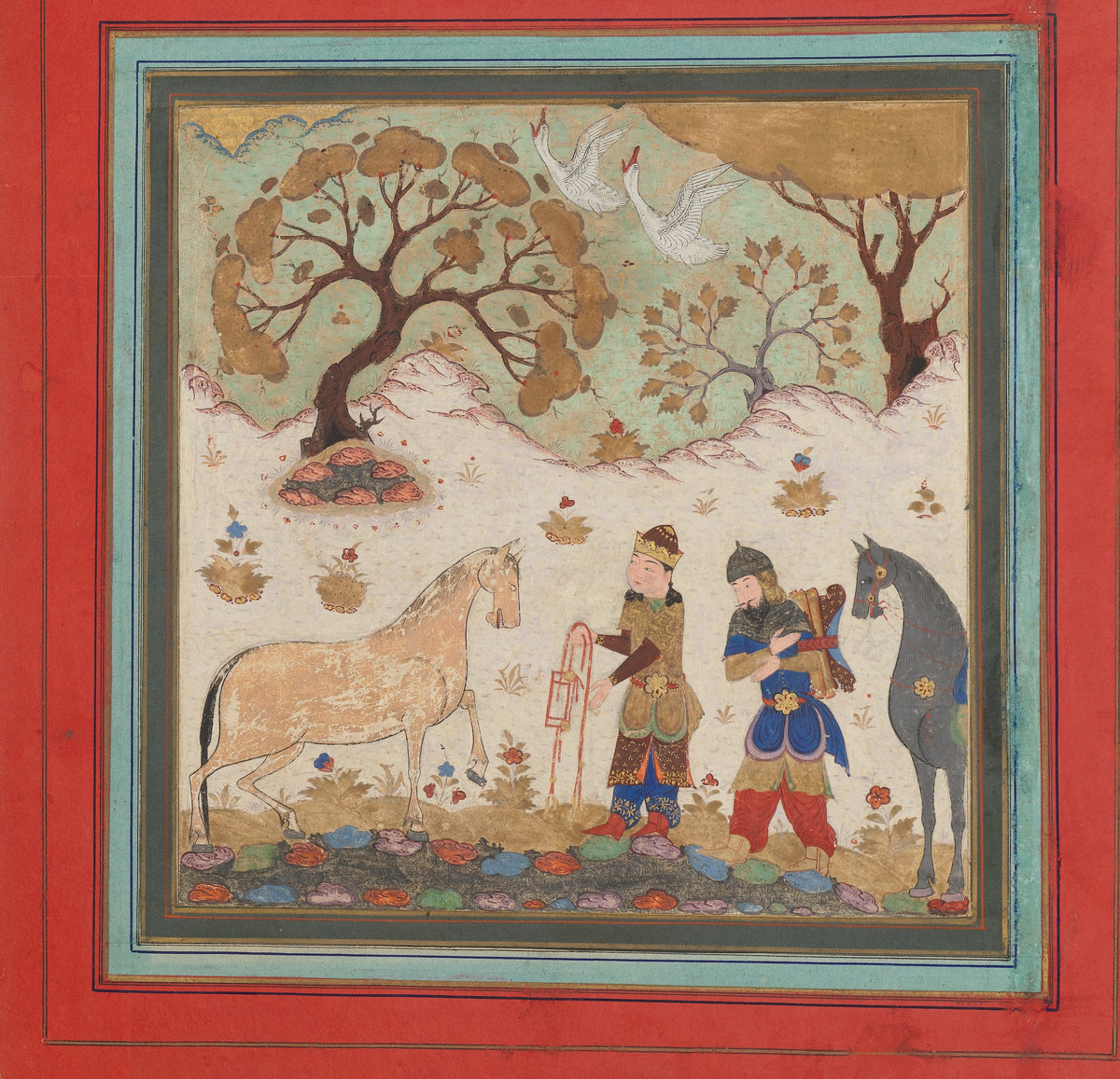 Shahnama: Rustam Captures Rakhsh | Islamic Manuscript Painting Print