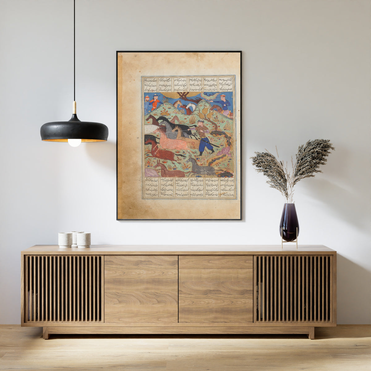 Shahnama: Rustam Lassos Rakhsh | Islamic Manuscript Painting Print