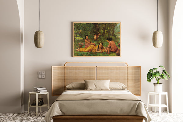 Raja Ravi Varma — Shakuntala Writing Her Letter of Love | Fine Art Print