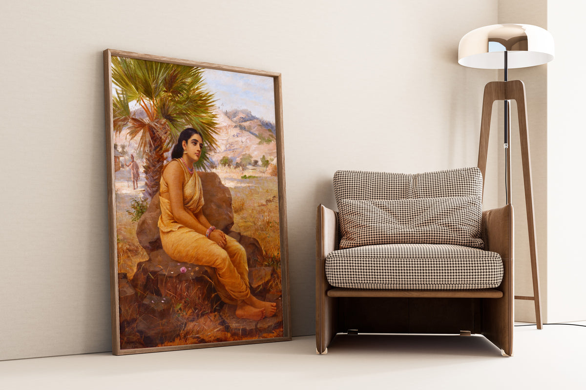 Raja Ravi Varma — Shakuntala's Impending Calamity | Fine Art Print