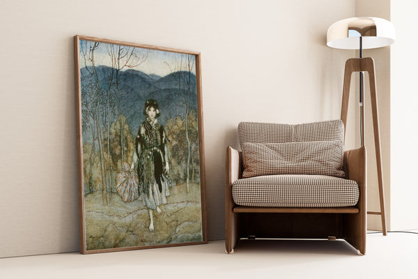 Arthur Rackham — She Went Along, and Went Along, and Went Along | Fairy Tale Illustration Print