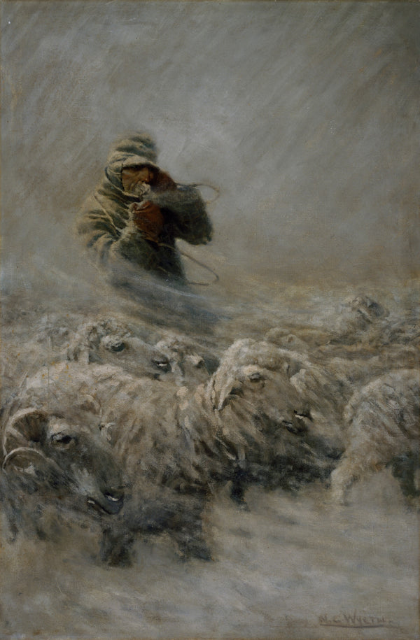 N. C. Wyeth — Sheep Herder | Illustration Art Print