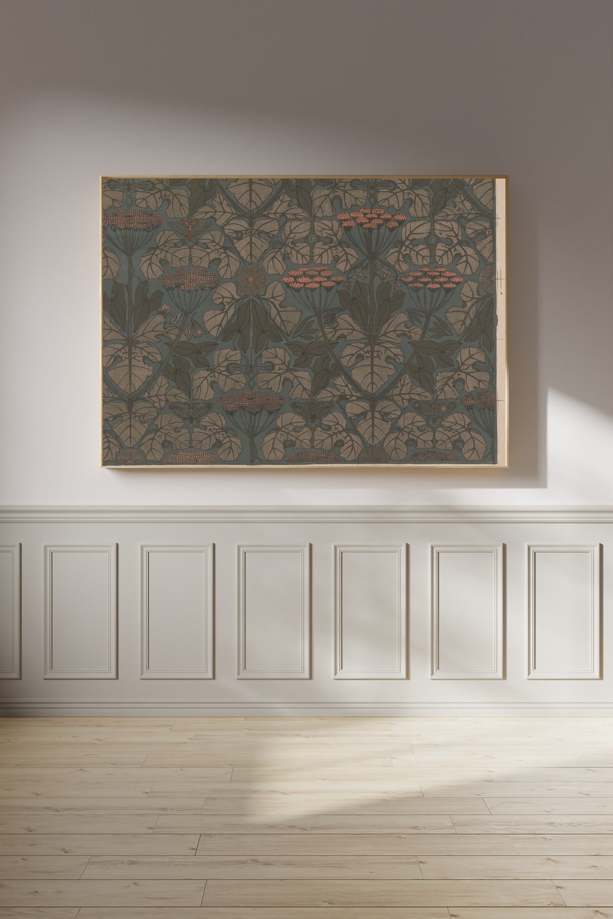 Theo Nieuwenhuis — Sheet of Wallpaper with Umbellifers, Butterflies, and Dragonflies | Art Nouveau Print