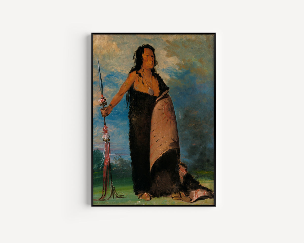George Catlin — Shoo-de-gá-cha, The Smoke, Chief of the Tribe | Western Art Print