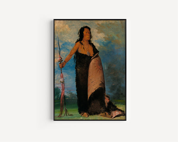 George Catlin — Shoo-de-gá-cha, The Smoke, Chief of the Tribe | Western Art Print