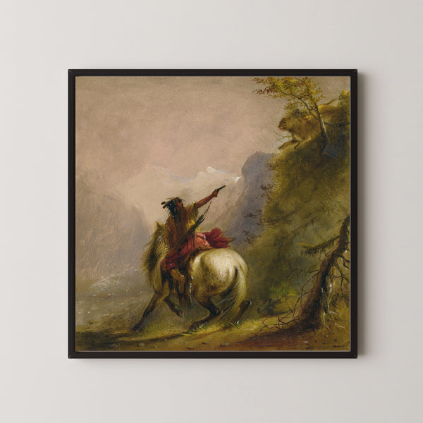 Alfred Jacob Miller — Shooting a Cougar | Western Art Print