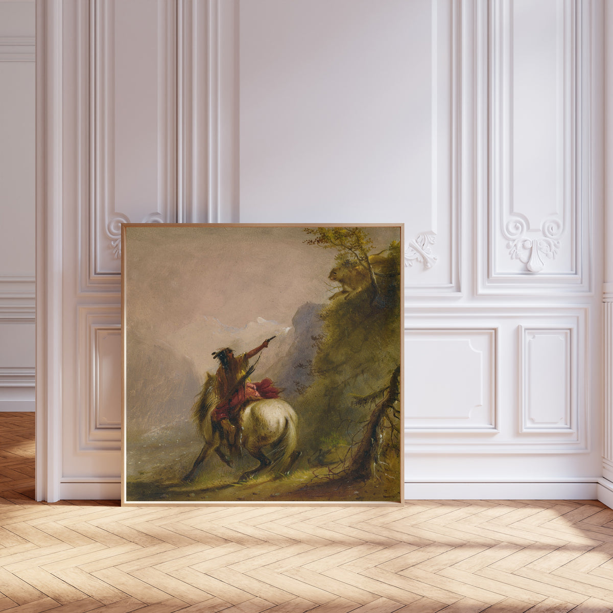 Alfred Jacob Miller — Shooting a Cougar | Western Art Print