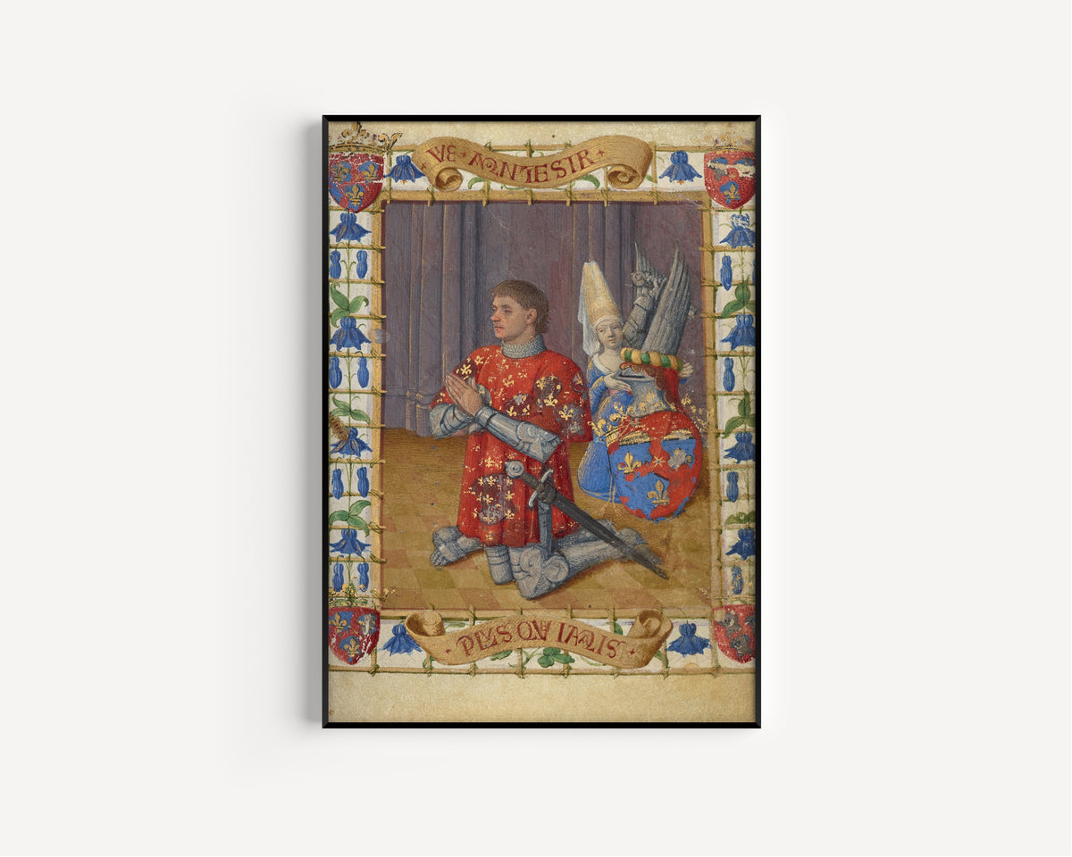 Jean Fouquet — Simon de Varie Kneeling in Prayer | Illuminated Manuscript Print