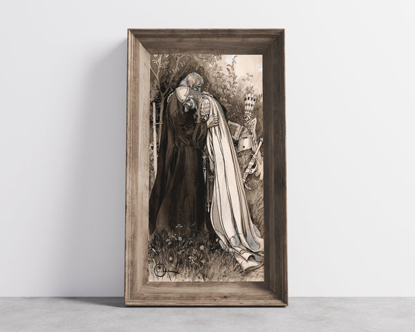 Carl Larsson — Singoalla: The Embrace beside the Angel | Illustration Art Print