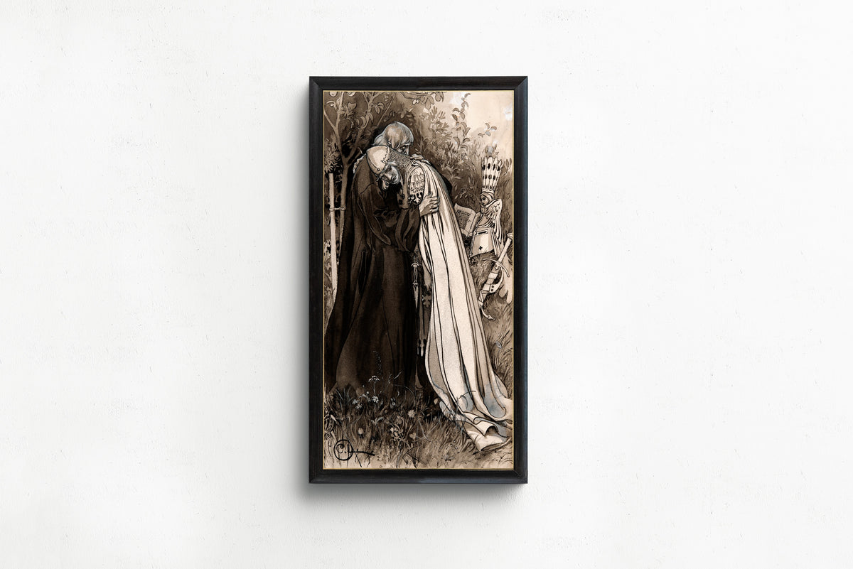 Carl Larsson — Singoalla: The Embrace beside the Angel | Illustration Art Print