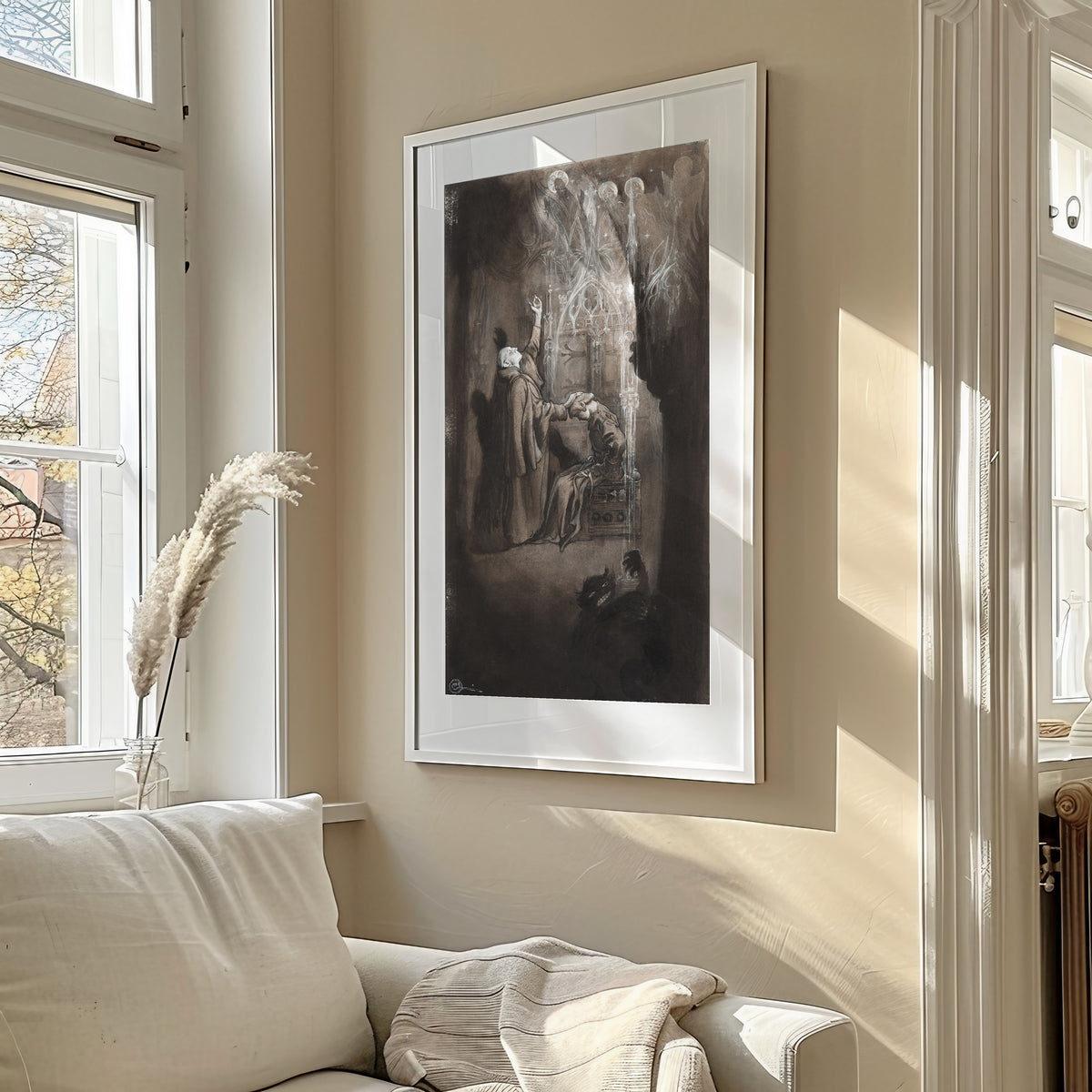 Carl Larsson — Singoalla: The Monk and the Demon | Illustration Art Print