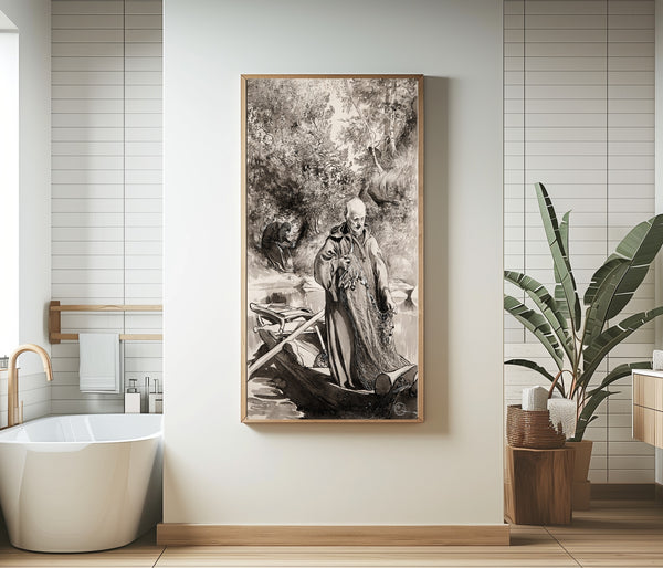 Carl Larsson — Singoalla: The Monk with the Fishing Net | Illustration Art Print