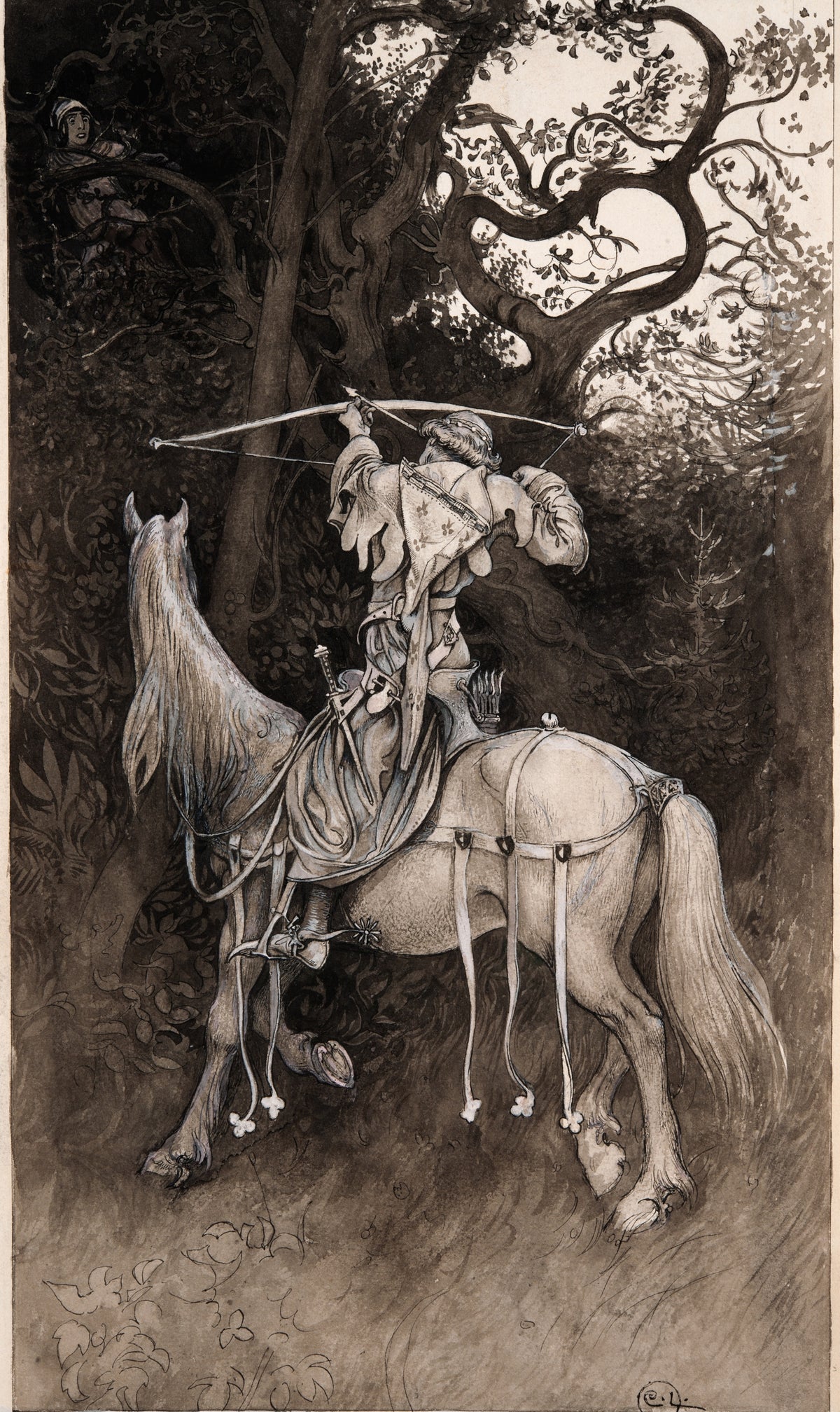 Carl Larsson — Singoalla: The Rider with the Crossbow | Illustration Art Print