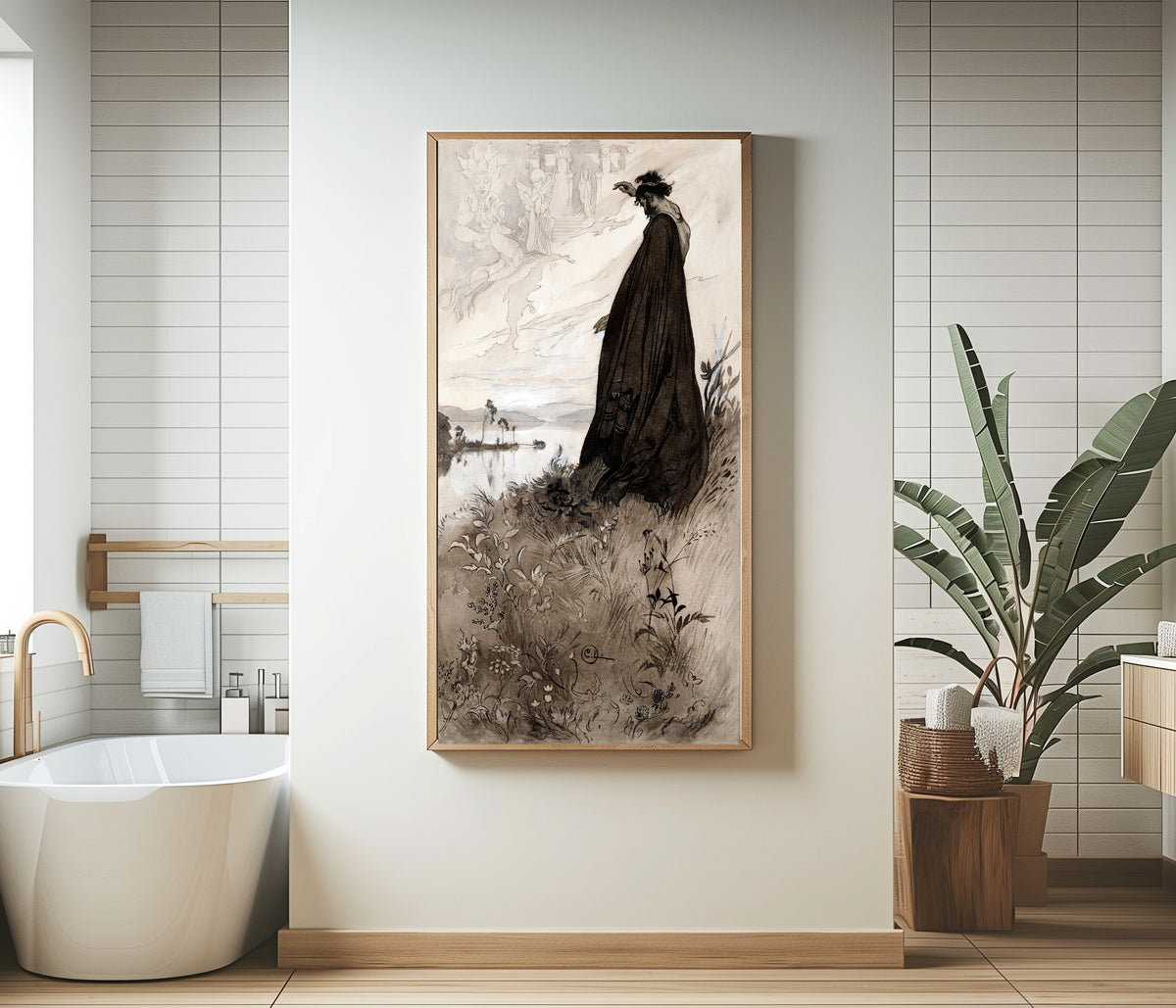 Carl Larsson — Singoalla: The Vision above the Lake | Illustration Art Print