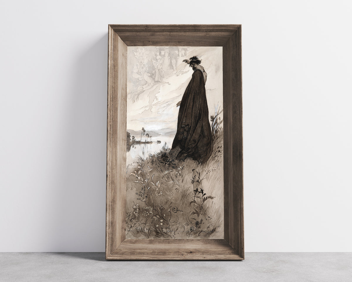 Carl Larsson — Singoalla: The Vision above the Lake | Illustration Art Print