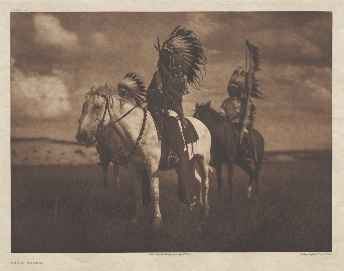Edward S. Curtis — Sioux Chiefs | Vintage Photograph Print