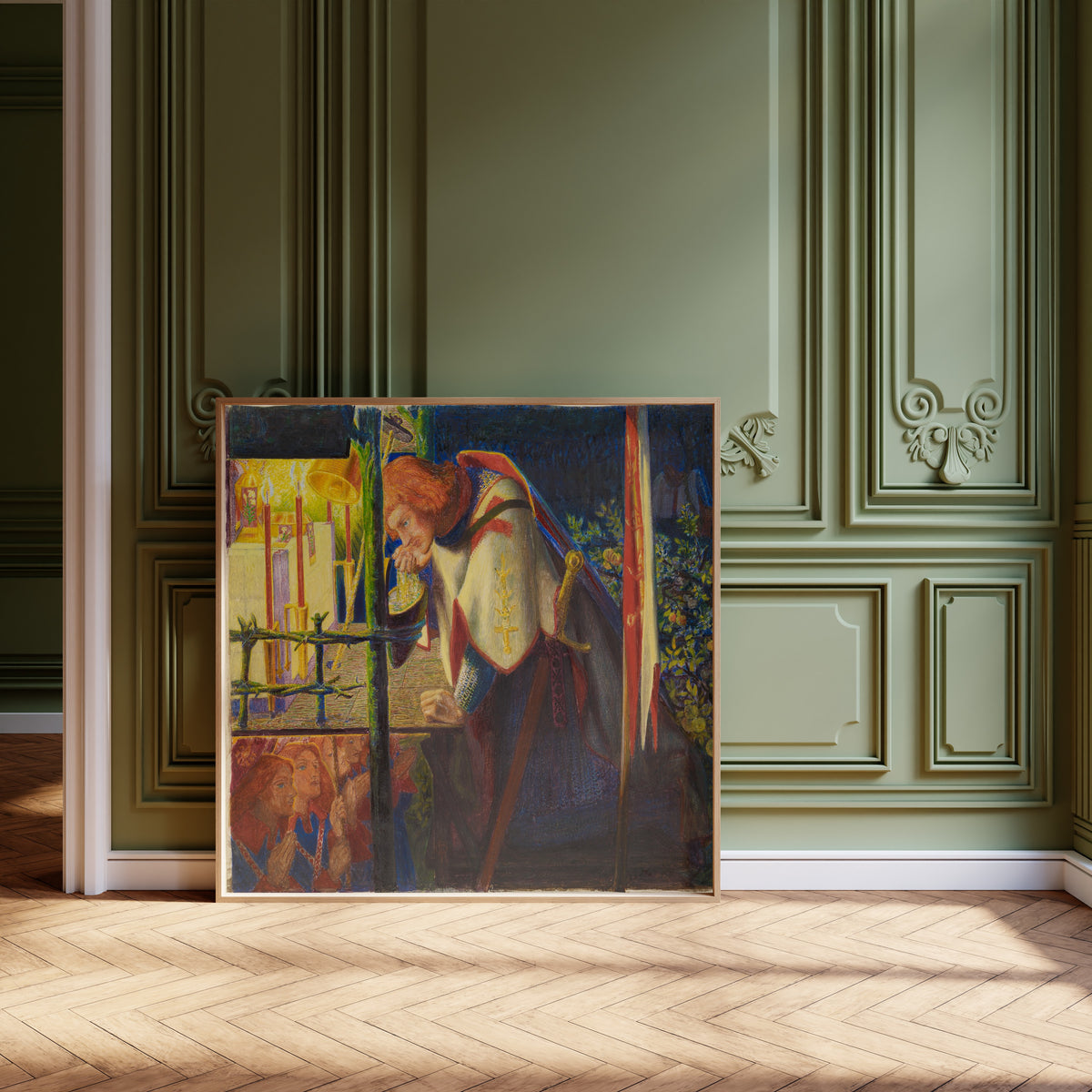 Dante Gabriel Rossetti — Sir Galahad at the Ruined Chapel | Pre-Raphaelite Art Print