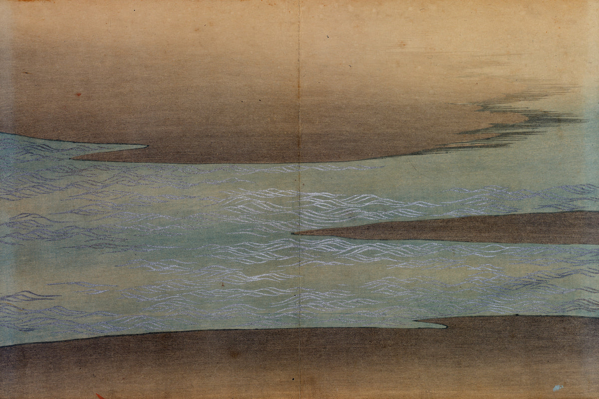 Kamisaka Sekka — Small Waves (Sazanami) | Japanese Woodblock Print
