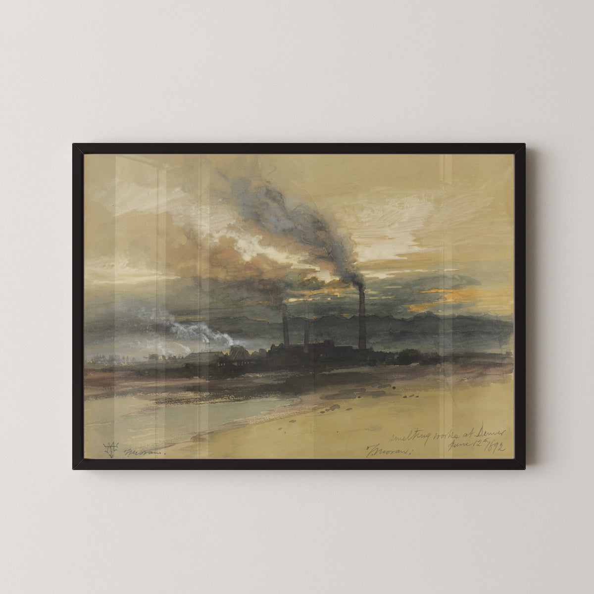 Thomas Moran — Smelting Works at Denver | Landscape Fine Art Print