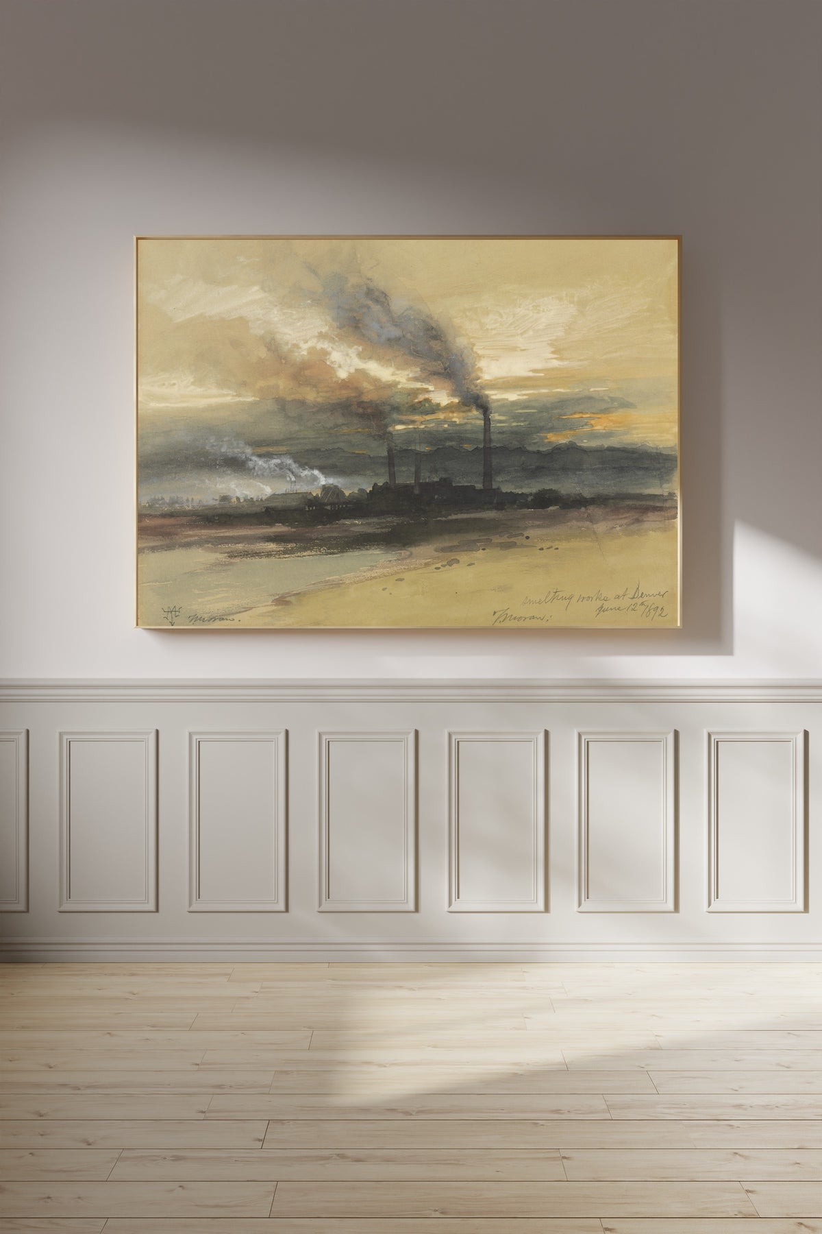Thomas Moran — Smelting Works at Denver | Landscape Fine Art Print