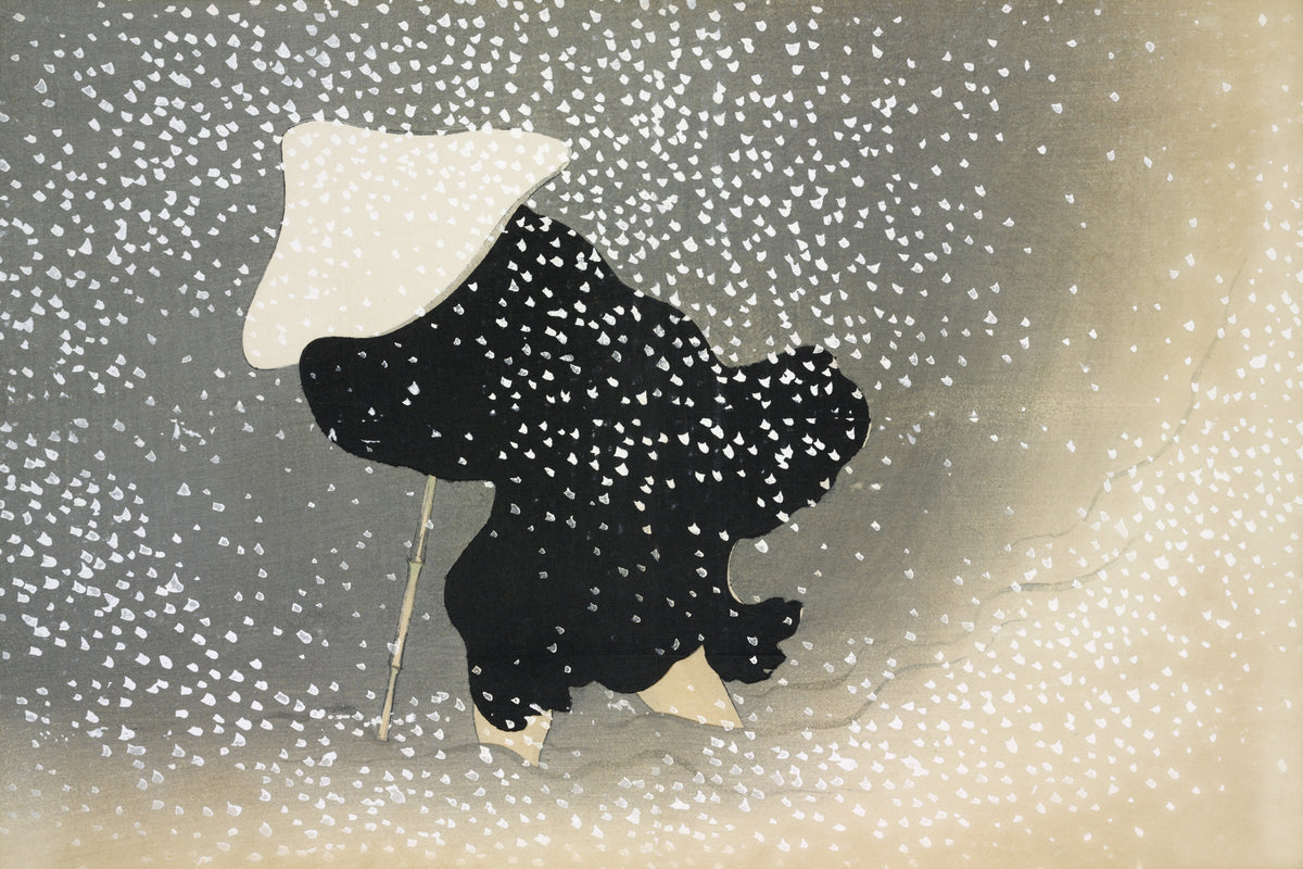 Kamisaka Sekka — Snow, from Momoyogusa | Japanese Woodblock Print
