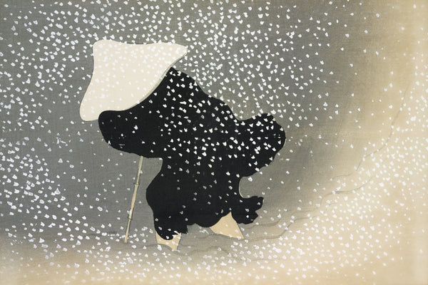 Kamisaka Sekka — Snow, from Momoyogusa | Japanese Woodblock Print