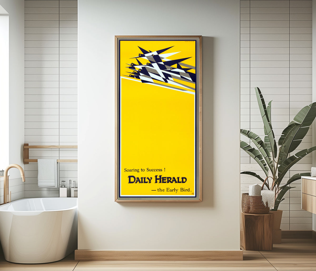 Edward McKnight Kauffer — Soaring to Success! Daily Herald - the Early Bird | Vintage Poster Print