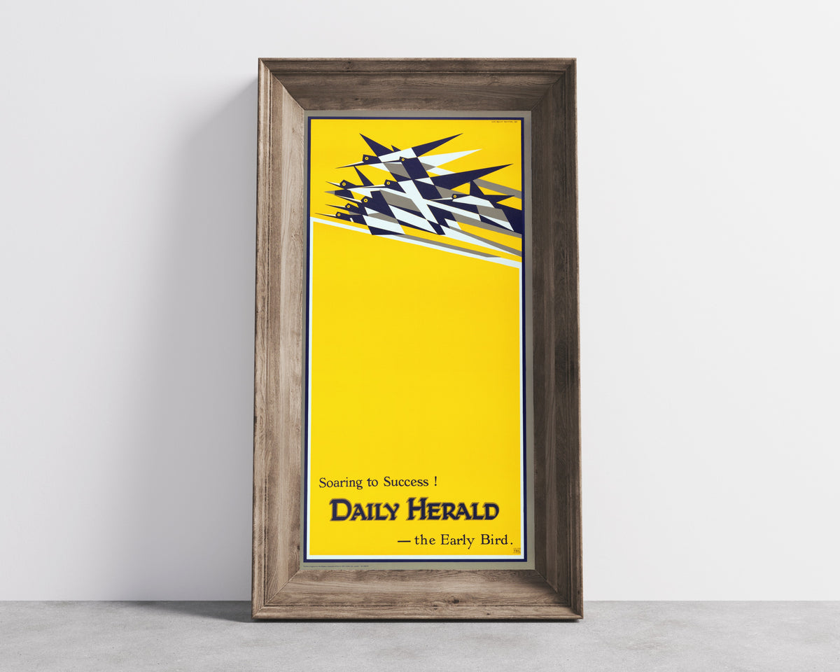 Edward McKnight Kauffer — Soaring to Success! Daily Herald - the Early Bird | Vintage Poster Print