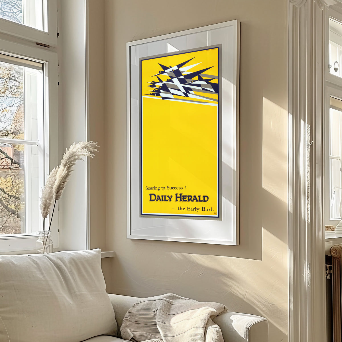 Edward McKnight Kauffer — Soaring to Success! Daily Herald - the Early Bird | Vintage Poster Print